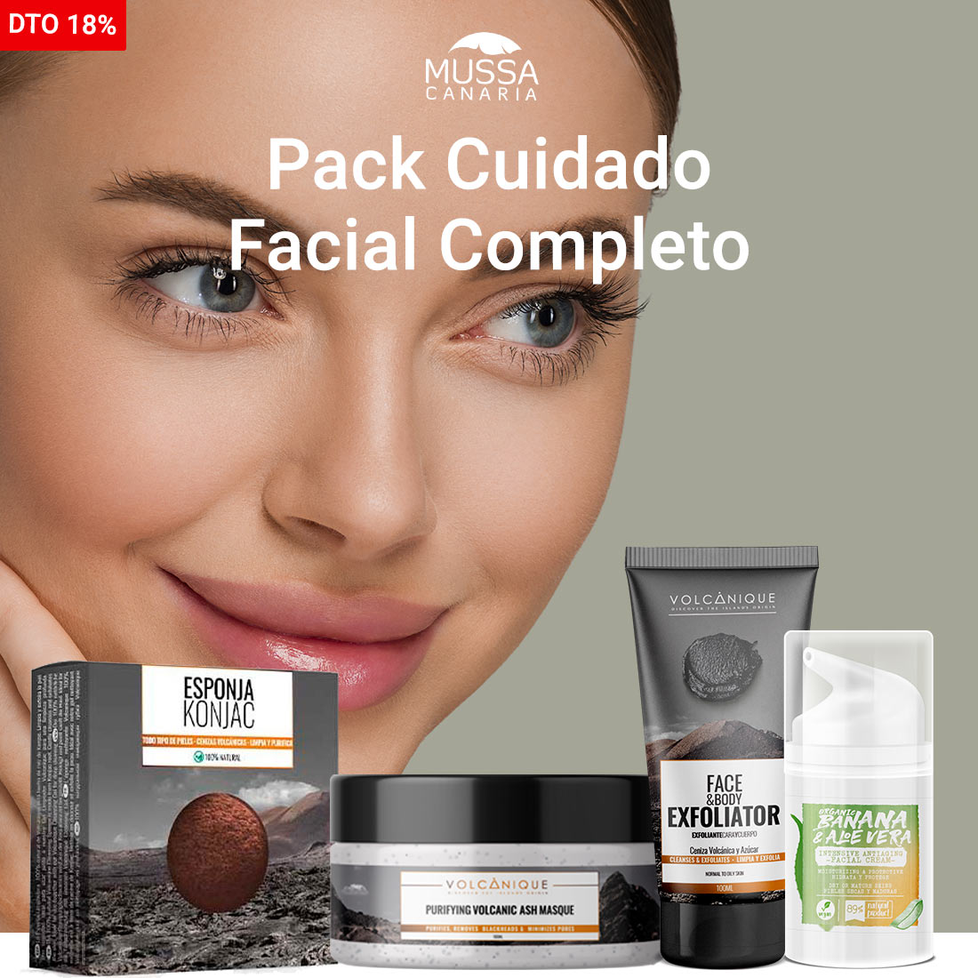 Pack Cuidado Facial Completo Mussa Canaria