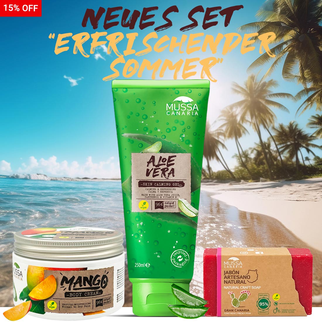 Neues set erfrischender sommer