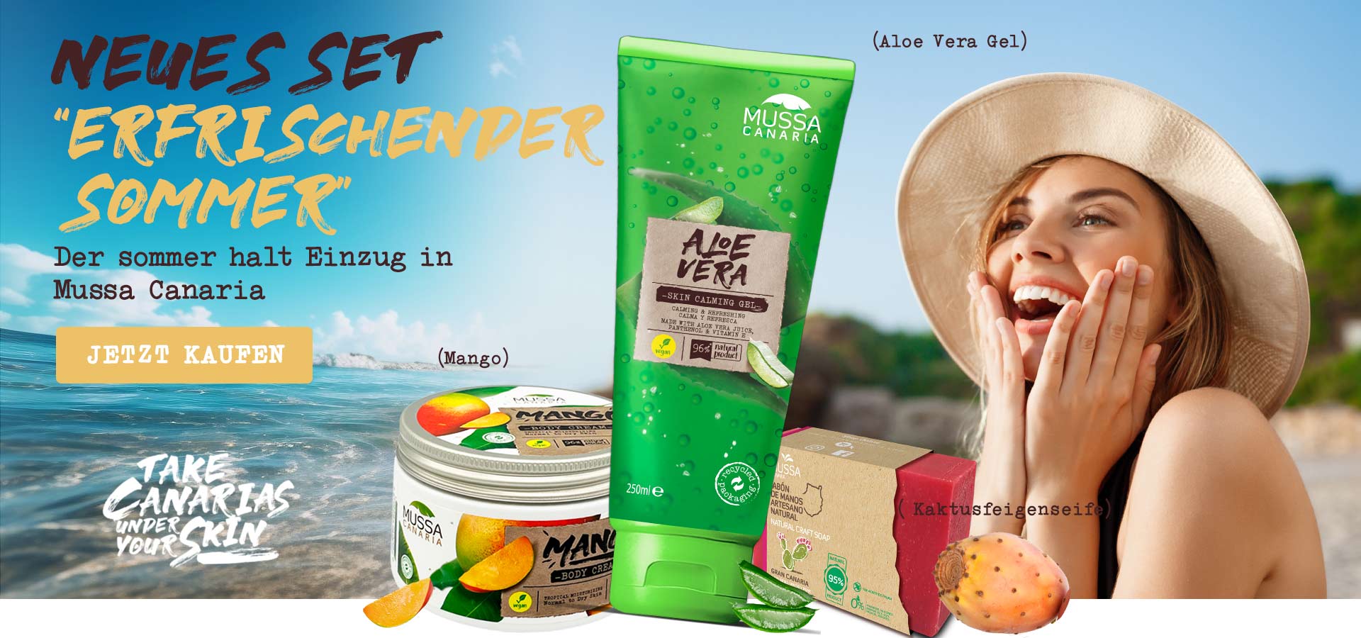 Neues set erfrischender sommer