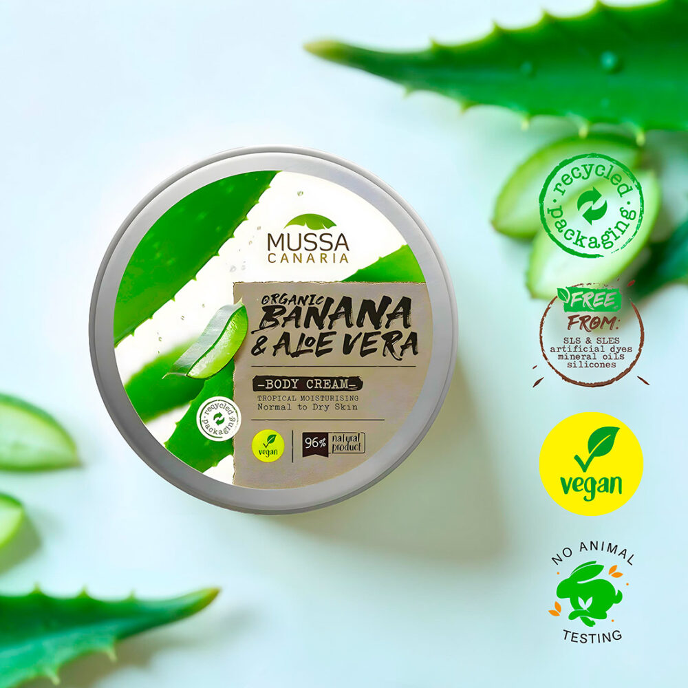 Crema corporal vegana de Aloe Vera (250ml)