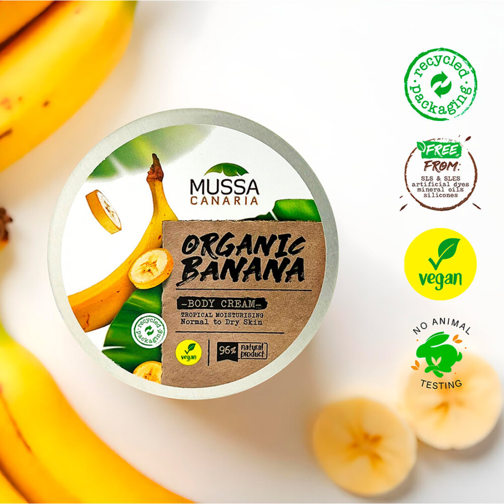 Crema corporal natural vegana de plátano (250ml)