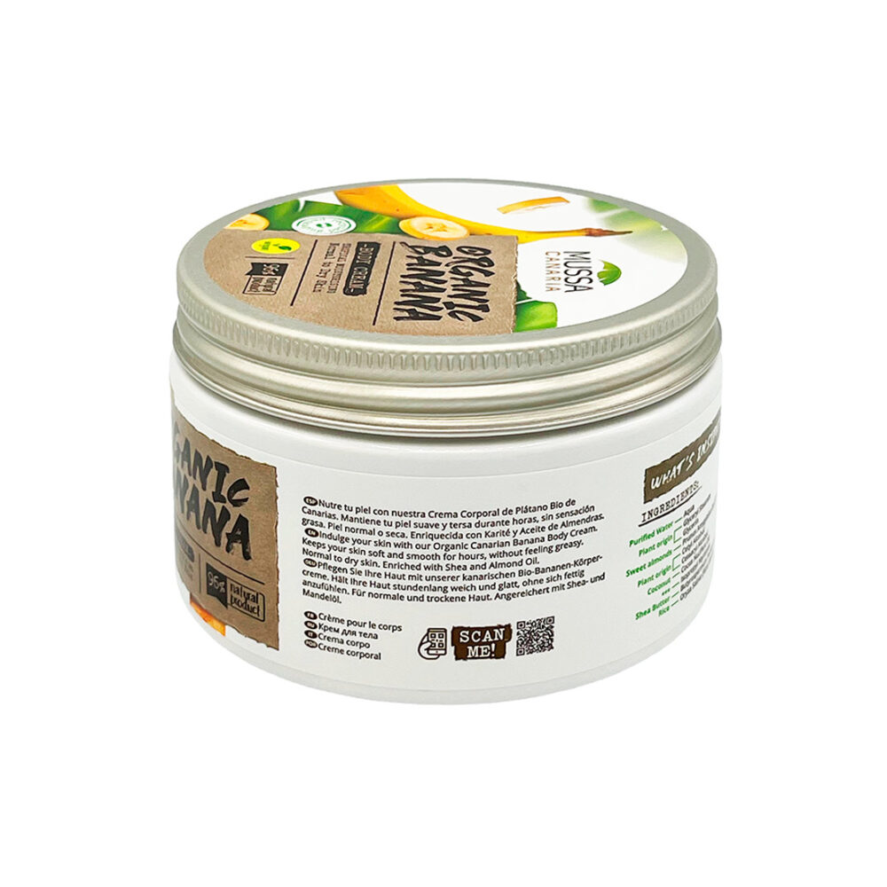 Crema corporal natural vegana de plátano (250ml)