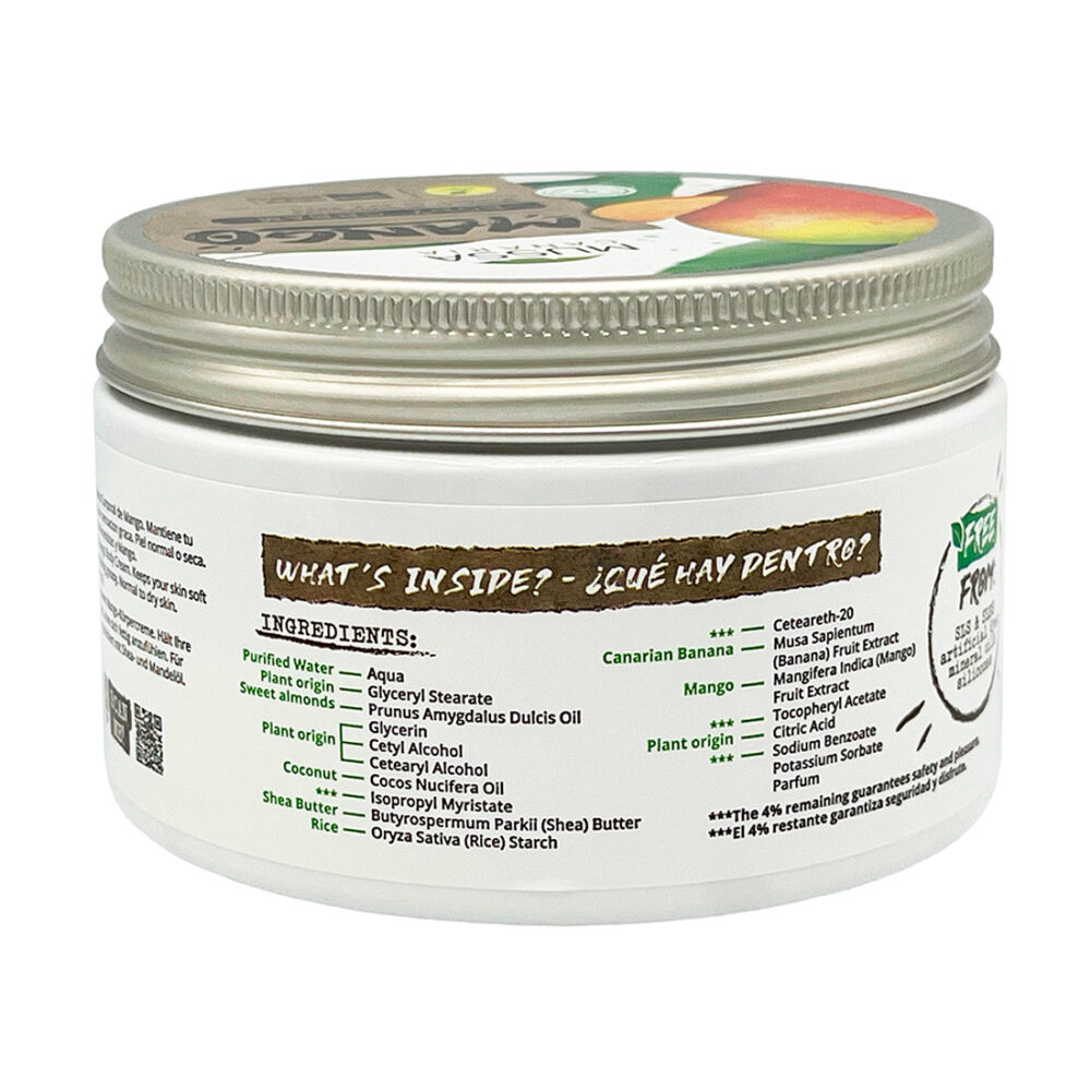 Crema corporal vegana extra hidratante de mango (250ml)